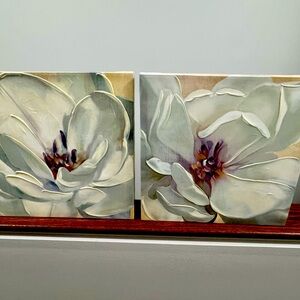 Floral Canvas Paintings (set of 2)